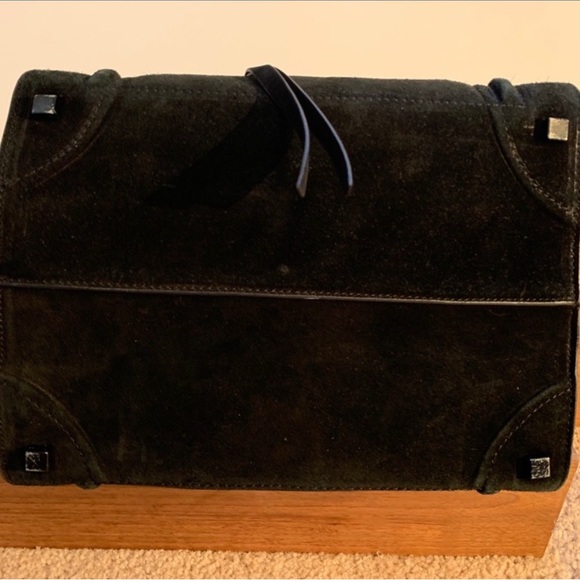 Black Suede Tote Bag - Picture 6 of 8